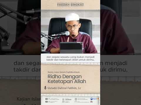 Ridho Dengan Ketetapan Allah - 🔊 Ustadz Dahrul Falihin, Lc حفظه الله تعالى